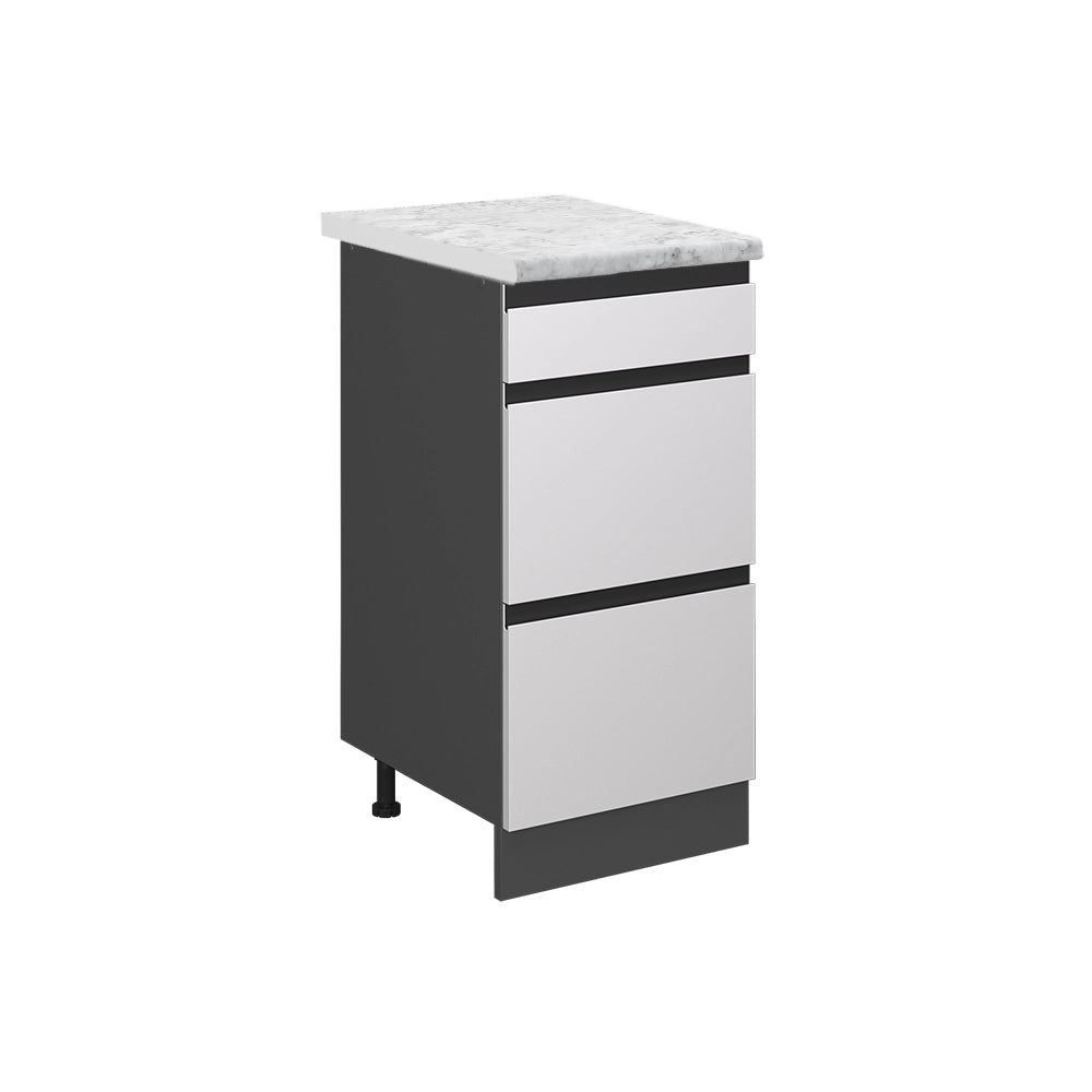 Vicco Mobiletto base per cucina Bianco 40 cm PL Marmo