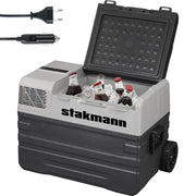 Frigorifero per Auto Barca Camper 42L con Compressore AC/DC 12V e 220V Portatile con Maniglia Grigio