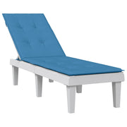 vidaXL Cuscino per Sdraio Blu Mélange (75+105) x 50 x 4 cm in Tessuto