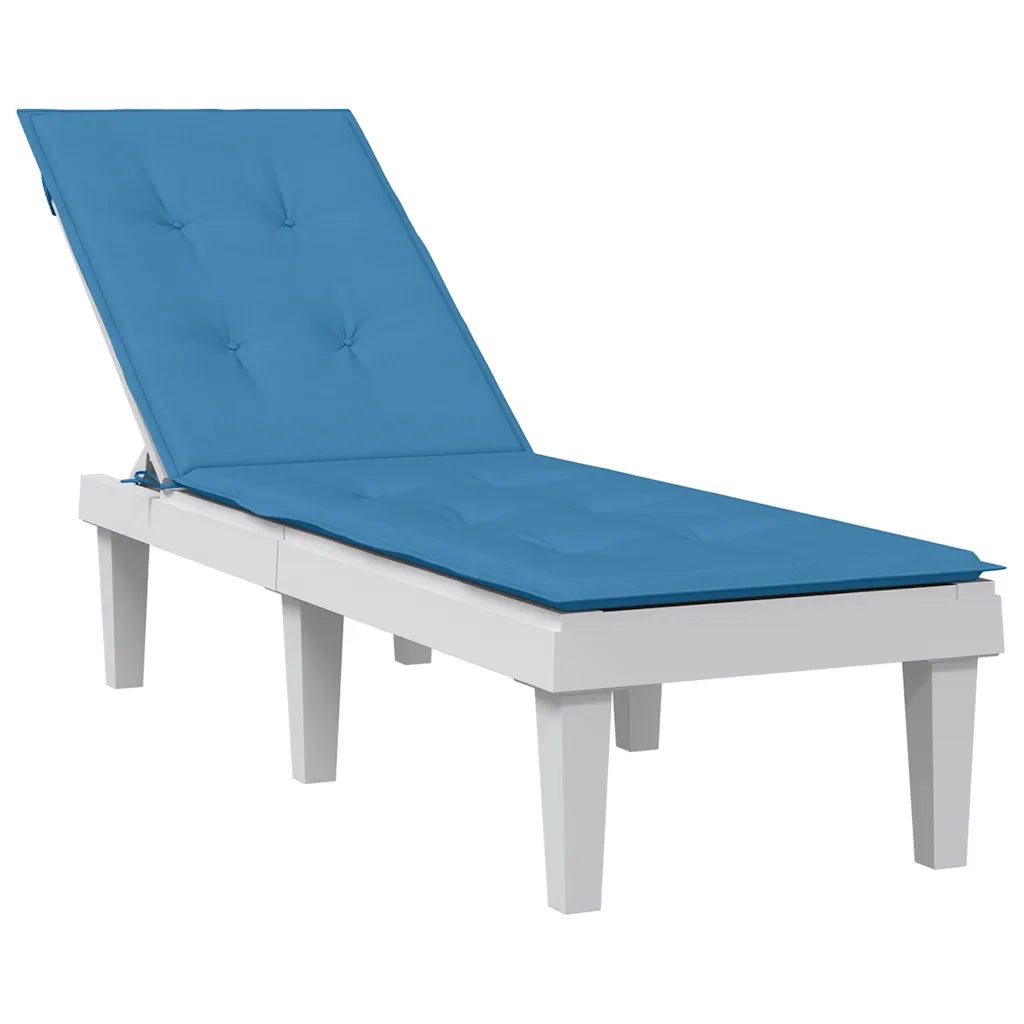 vidaXL Cuscino per Sdraio Blu Mélange (75+105) x 50 x 4 cm in Tessuto