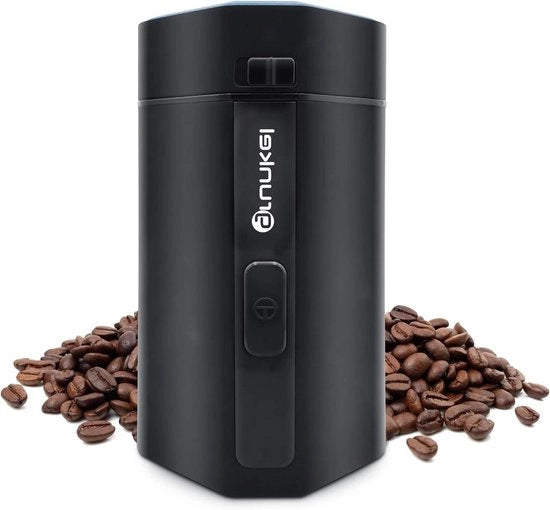 Macchina per caffè essiccato frutta e spezie elettriche - 150 W - nero - con pulsante - contenuto 50 g - coltelli in acciaio inossidabile