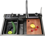 Gootsteenset per cucina - 75x46cm - rottura - set di scarico - acciaio inossidabile - scarico per cucina