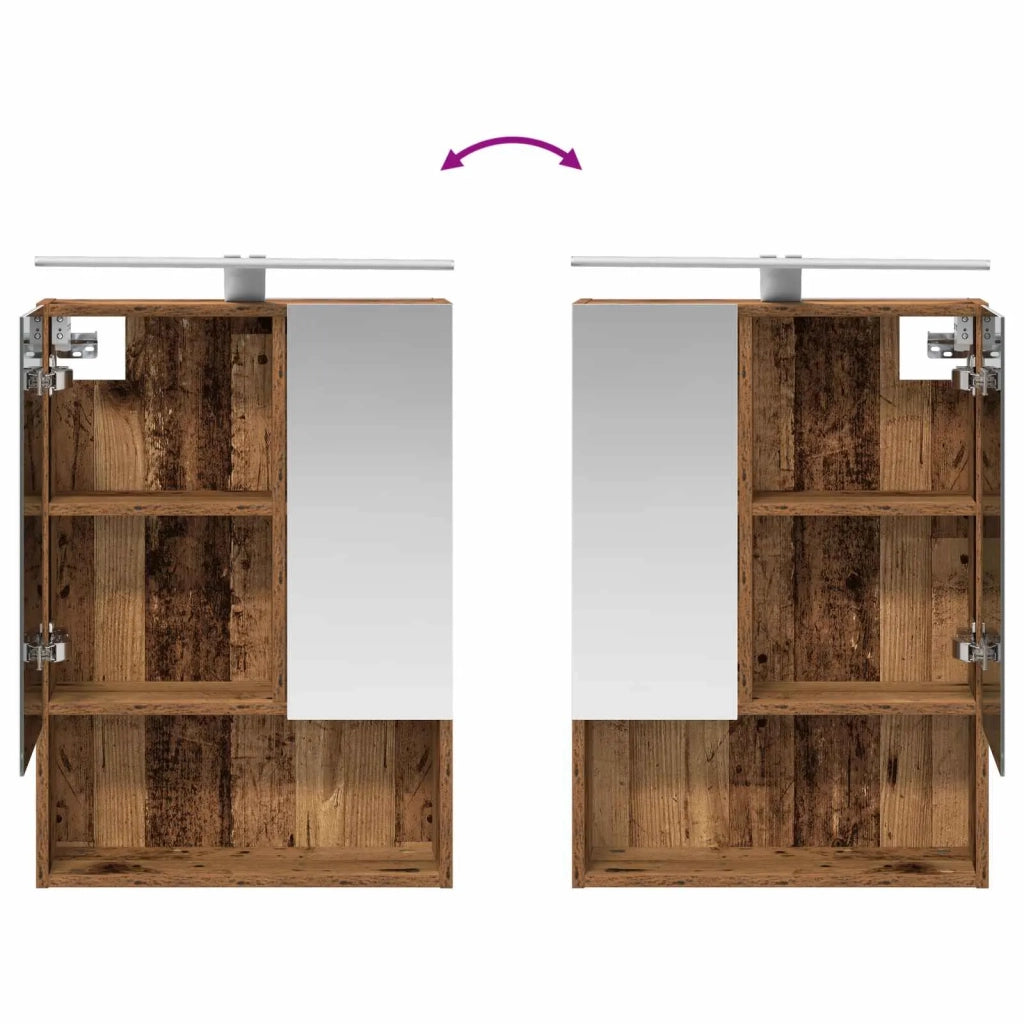 Set di mobili per il bagno 5 pcs Legno antico 3407045