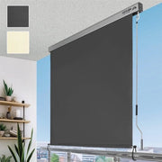 Ombrellone laterale per giardino 180x250cm - Tenda rotolante esterna per protezione della privacy - Maniglia rimovibile - Protezione da pioggia - Ombra solare per patio, balcone e giardino in anthracite.