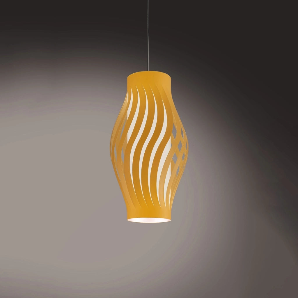 Sospensione Moderna Helios Polilux ® Ocra Pastello 1 Luce E27 H40Cm