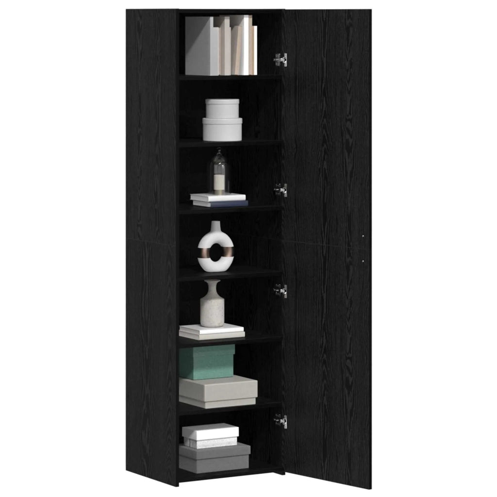 Credenza 2 pz | Madia | Buffet da pranzo | Armadio da pranzo Rovere Nero 50 x 42,5 x 185 cm