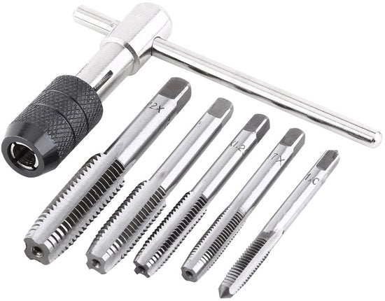 Kit di serrature a T per tagliare cavi - 6 pezzi/set - Serrature a stella in acciaio - Kit di utensili manuale - Per hobbyisti - M6-M12