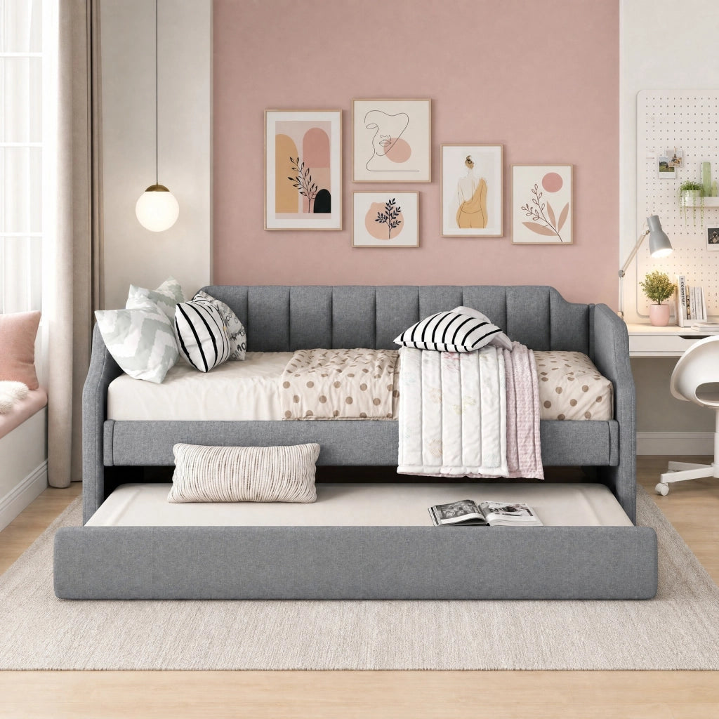 LETTO con letto estraibile 90x200/90x190 cm Grigio