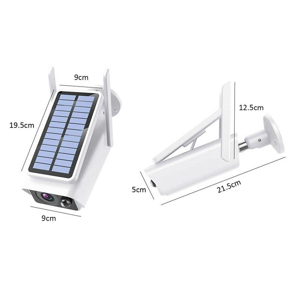 Trade Shop - Telecamera Con Pannello Solare Wifi 2mpx Infrarossi Sd Sensore Movimento Abq-q1 -