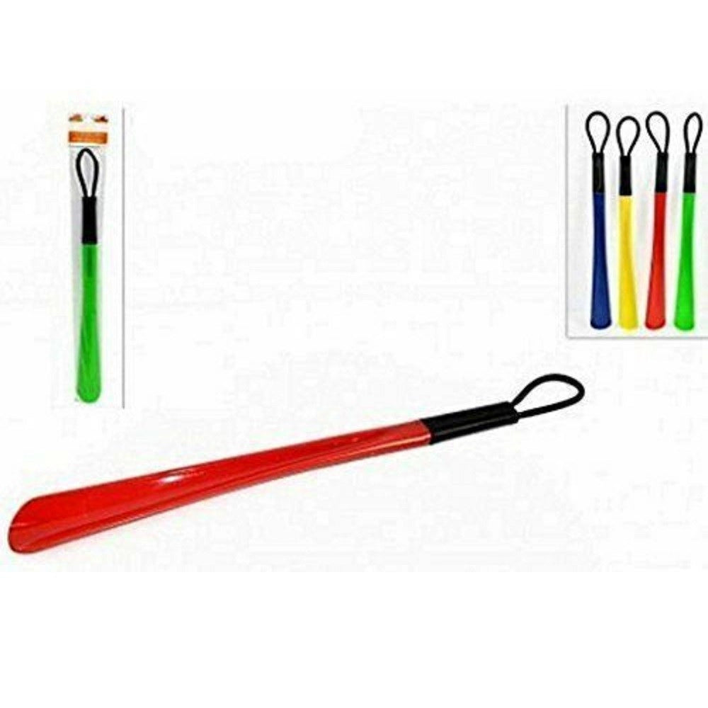 Trade Shop - Calzascarpe Calza Scarpe In Plastica Lungo Colorato 48 Cm Per Infilare Calzature -