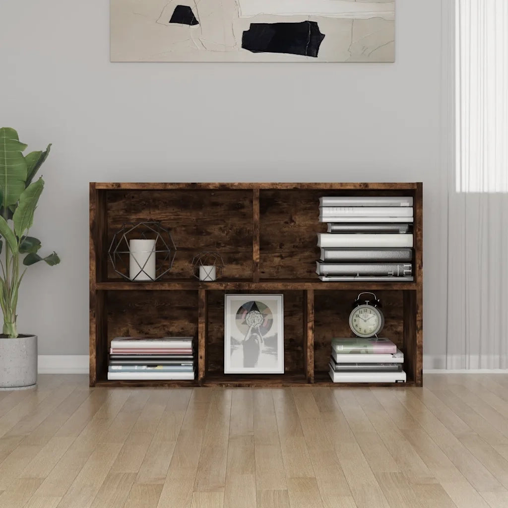 Libreria/Credenza Rovere Fumo 50x25x80 cm in Legno Multistrato 826611