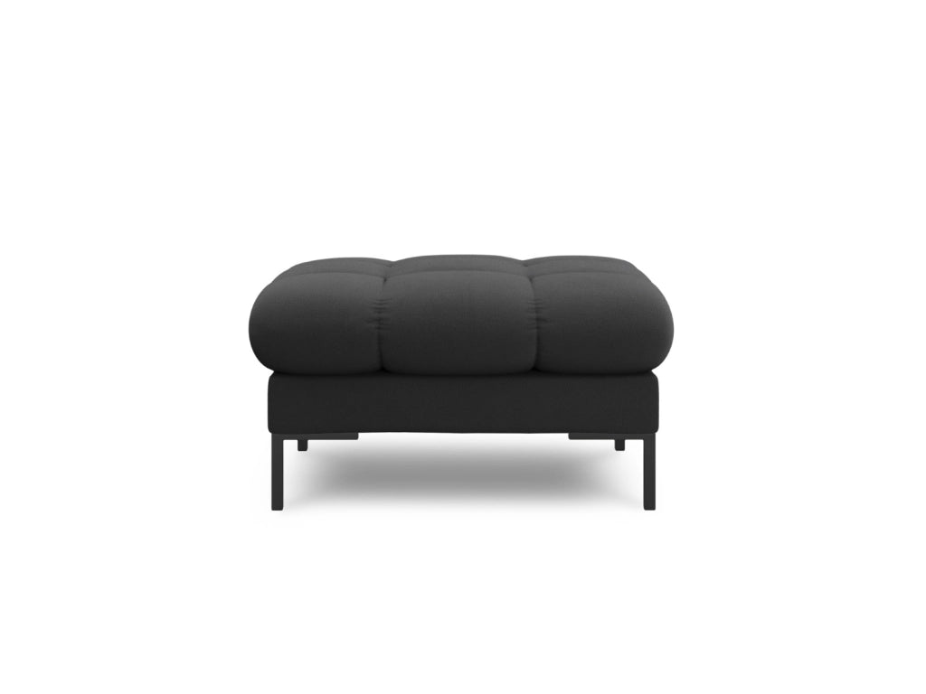 Cosmopolitan Design - Pouf "Bali" in tessuto strutturato grigio scuro 