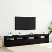 Mobile TV 2 pcs Rovere Nero 210 x 35 x 40 cm Legno multistrato 3332520