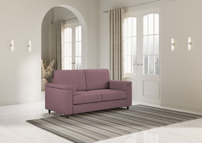 Divano 2 Posti 148x85x85 cm Marrak in Tessuto Prugna