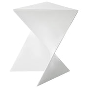 Tavolino in plastica tringolare bianco soggiorno elegante