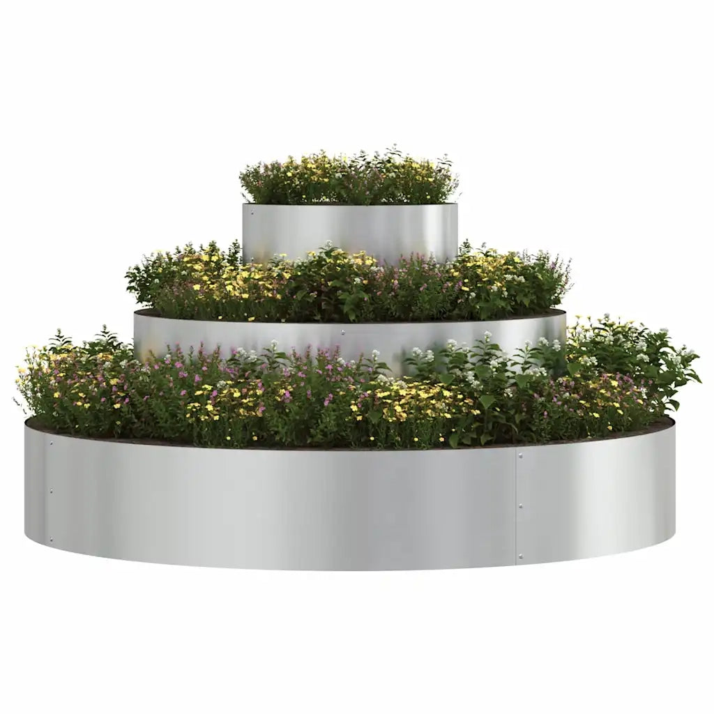 Vaso da giardino Argento 120 x 120 x 20 cm Acciaio zincato 873660