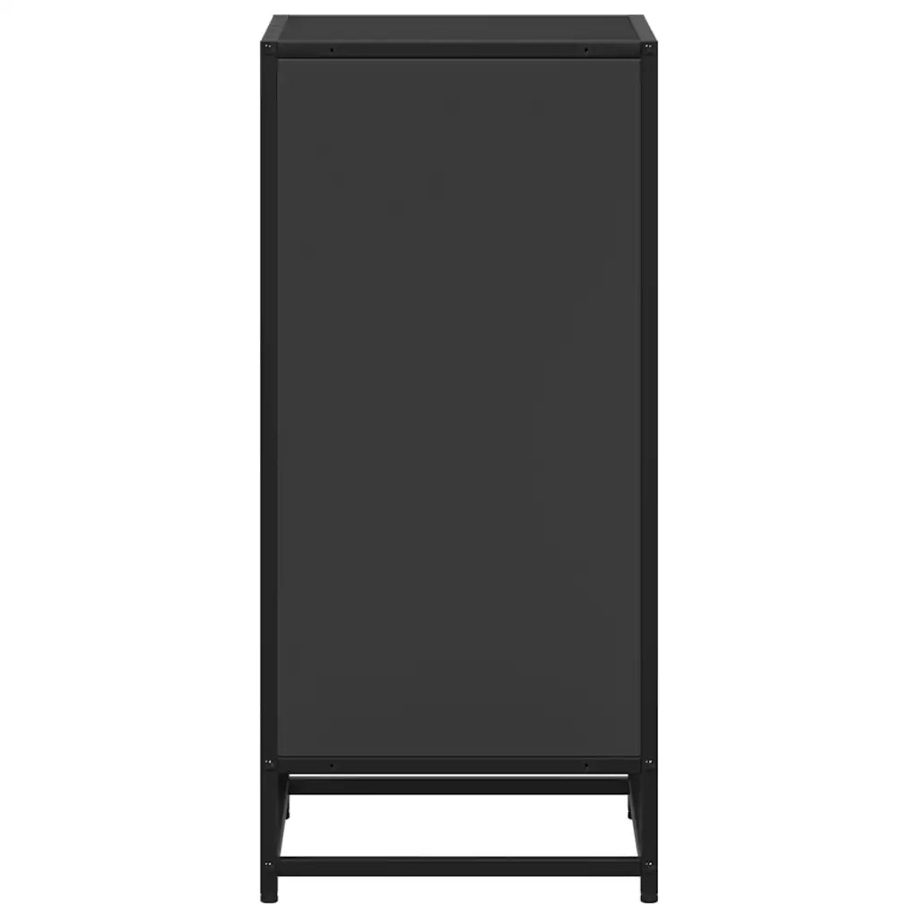 Libreria-Scaffale per Libri-Mobile di Stoccaggio Nera 40x35x76 cm in Legno Multistrato