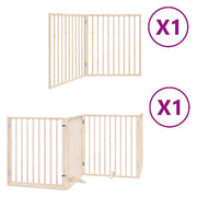 Cancello per Cani Pieghevole 6 Pannelli 480 cm Legno di Pioppo CFW1811639