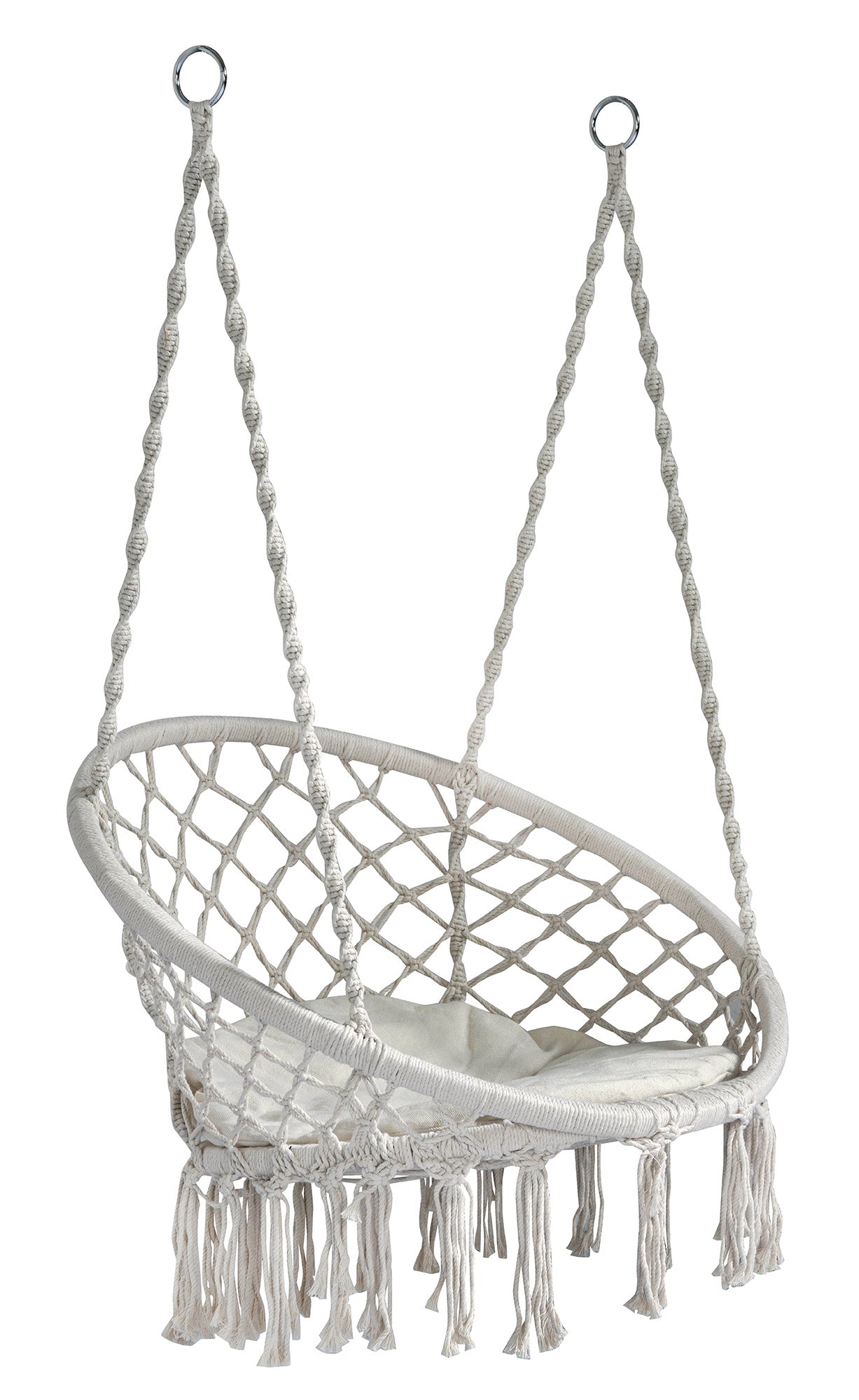 Altalena da Albero 78x65x55 cm in Corda Bianca