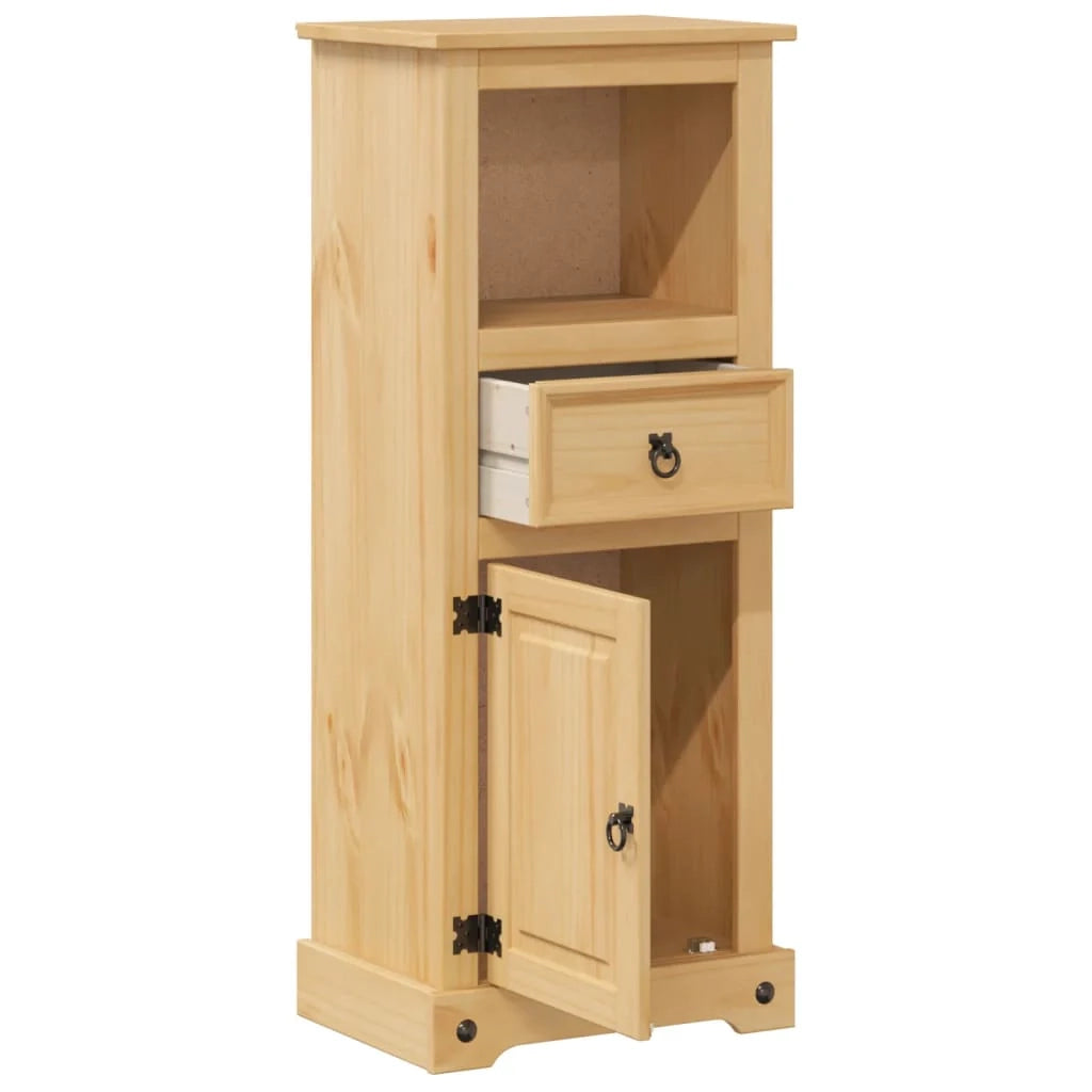 Mobiletto da bagno Corona contenitore efficiente 45 x 33 x 110 cm legno di pino massello finitura miele 02_0057602