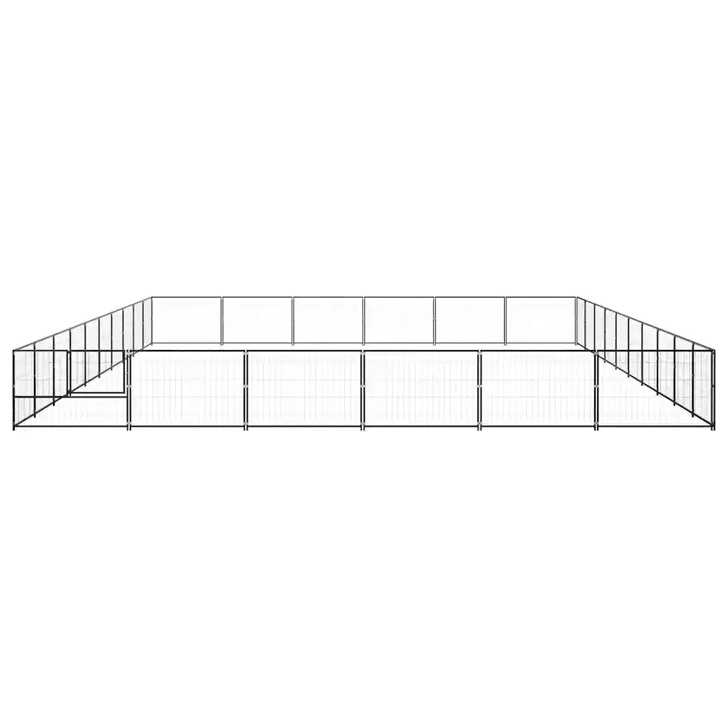 Gabbia per Cani Nera 60 mÂ² in Acciaio cod mxl 49323