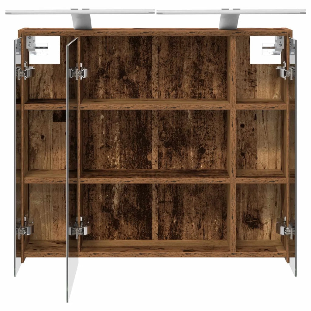 Mobiletto per specchio da bagno Legno vecchio 889181