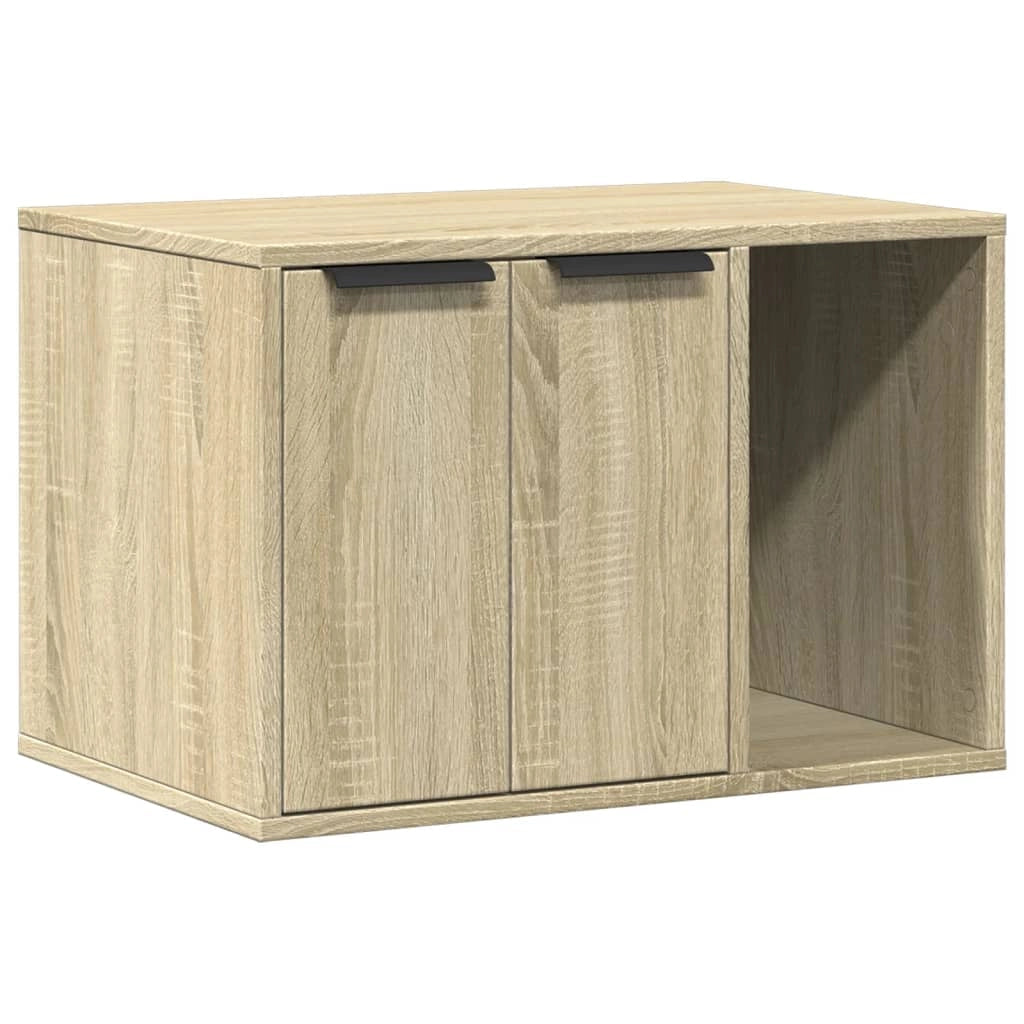 Mobiletto per lettiera per gatti in legno ingegnerizzato Sonoma marrone 02_0043341