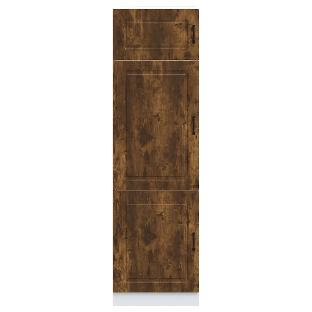 Armadio da Cucina Kalmar Rovere Fumo in Legno Multistrato 853632