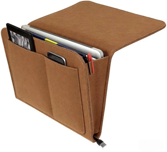 Organizzatore di stile per letto con contenitori multifunzione - Risparmia spazio - Variante con diverse tasche