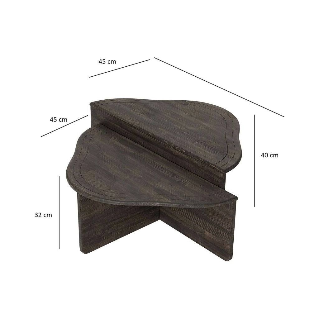 Tavolino da salotto Emiri, Tavolo basso da caffè, Portariviste per divano, Ripiano da soggiorno, 90x90h40 cm, Antracite