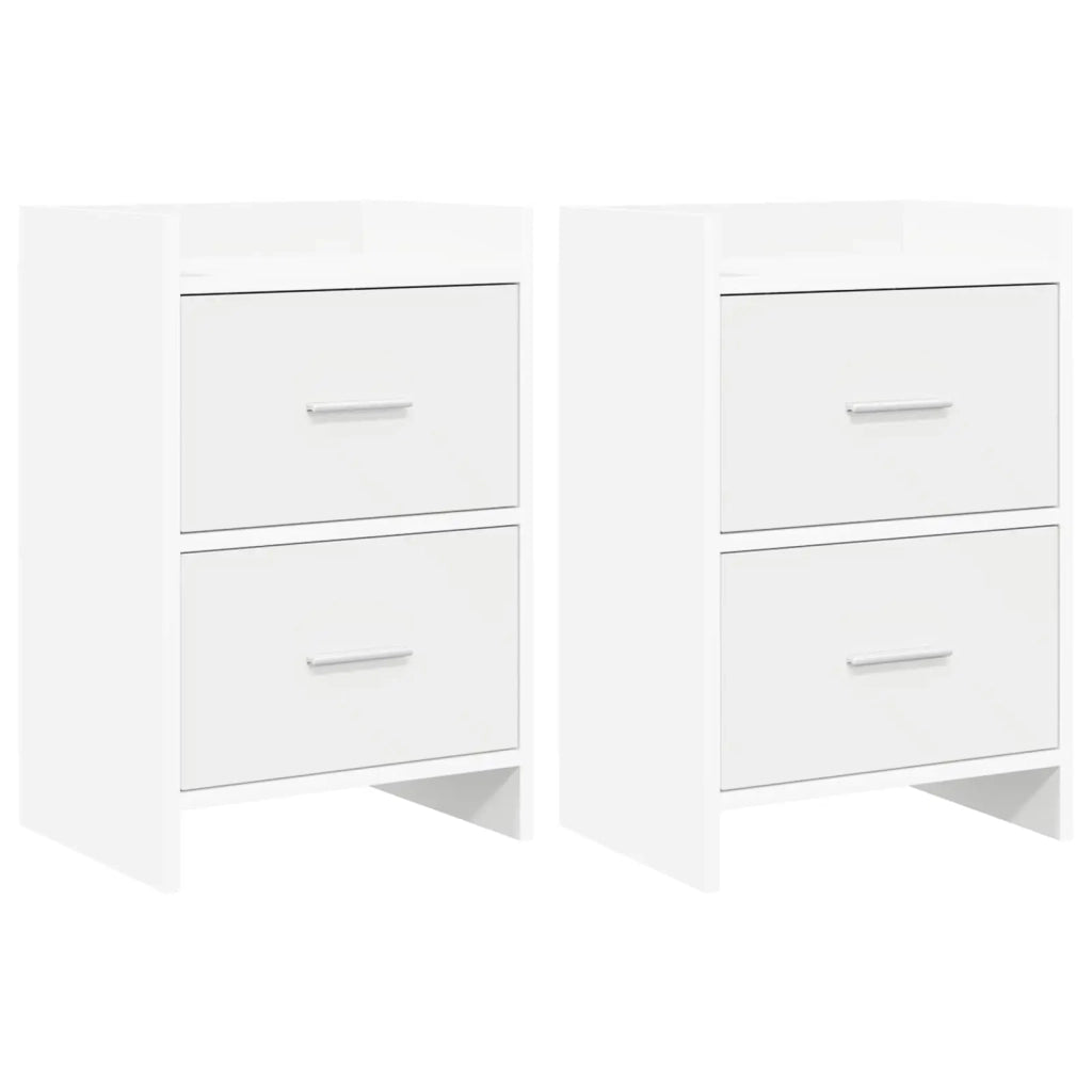 Comodini 2 pcs Bianco 40 x 30 x 60 cm Legno ingegnerizzato 8010964