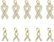 10 Stuks Borstkanker Awareness Badge con Decorazione Vergata