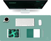 Ottimizzazione per ufficio o casa, protezione contro umidità, 80 x 40 cm, supporto per tavolo in PVC, impermeabile, doppia faccia (verde/grigio)