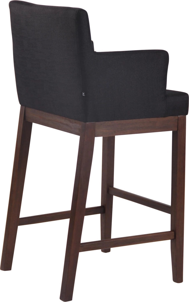 Sgabello Poltroncina Laredo In Stoffa nero,antico