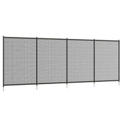 Recinto di sicurezza per piscina, 4 pezzi, alluminio e textilene, 126x365 cm, nero ¨C zephmum