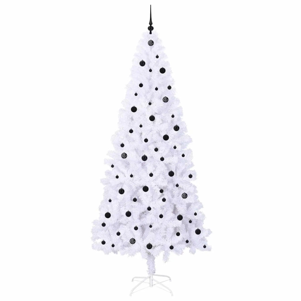 Albero di Natale | Decorazioni natalizie artificiale Bianco 240 cm PVC e Acciaio