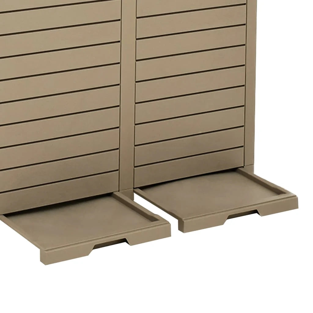 Cestino trasparente per esterni 78 x 41 x 86 cm polipropilene marrone 02_0043838