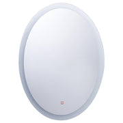 Specchio da Parete con LED Argento 60 x 80 cm Rettangolare Illuminato Sistema Antiappannamento Mobile Bagno