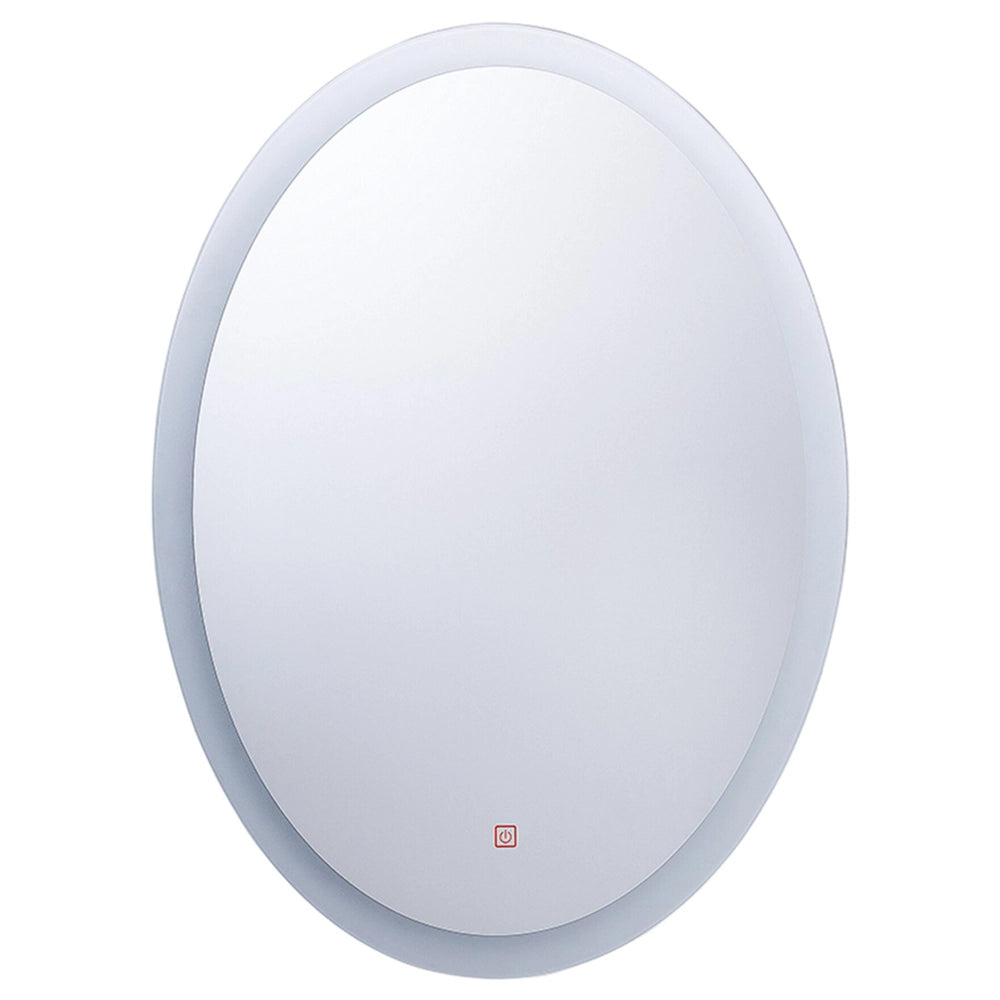 Specchio da Parete con LED Argento 60 x 80 cm Rettangolare Illuminato Sistema Antiappannamento Mobile Bagno