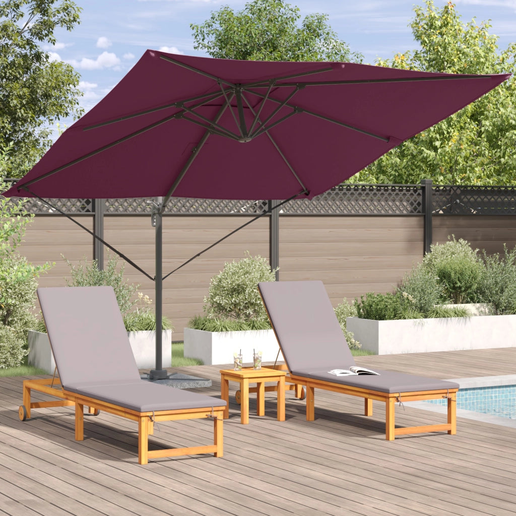 Ombrello da Patio Rosso borgogna Alluminio, Poliestere Grande