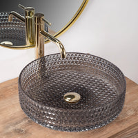 Lavabo Da Appoggio Rea Cristal Grey 39
