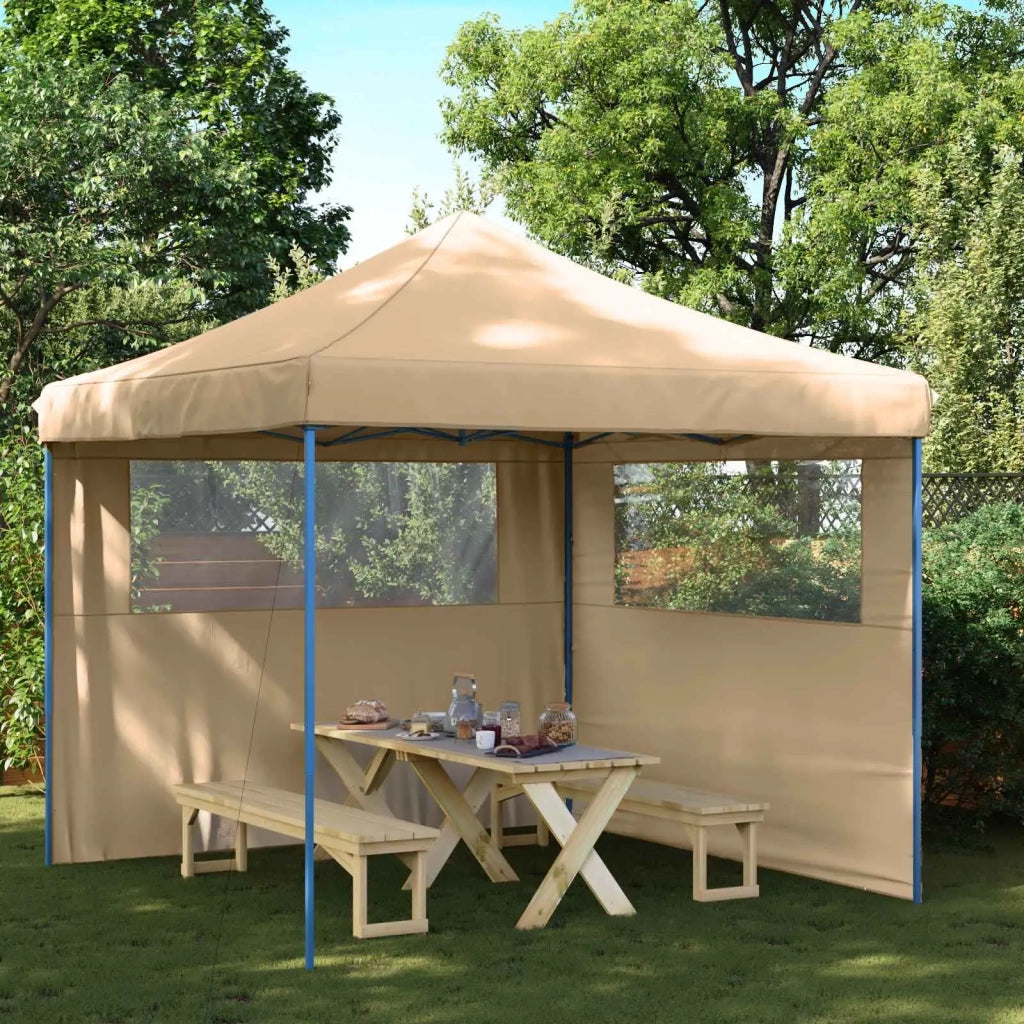 Tenda Party-Tenda da festa Beige 292 x 292 x 315 cm Tessuto Oxford 593983