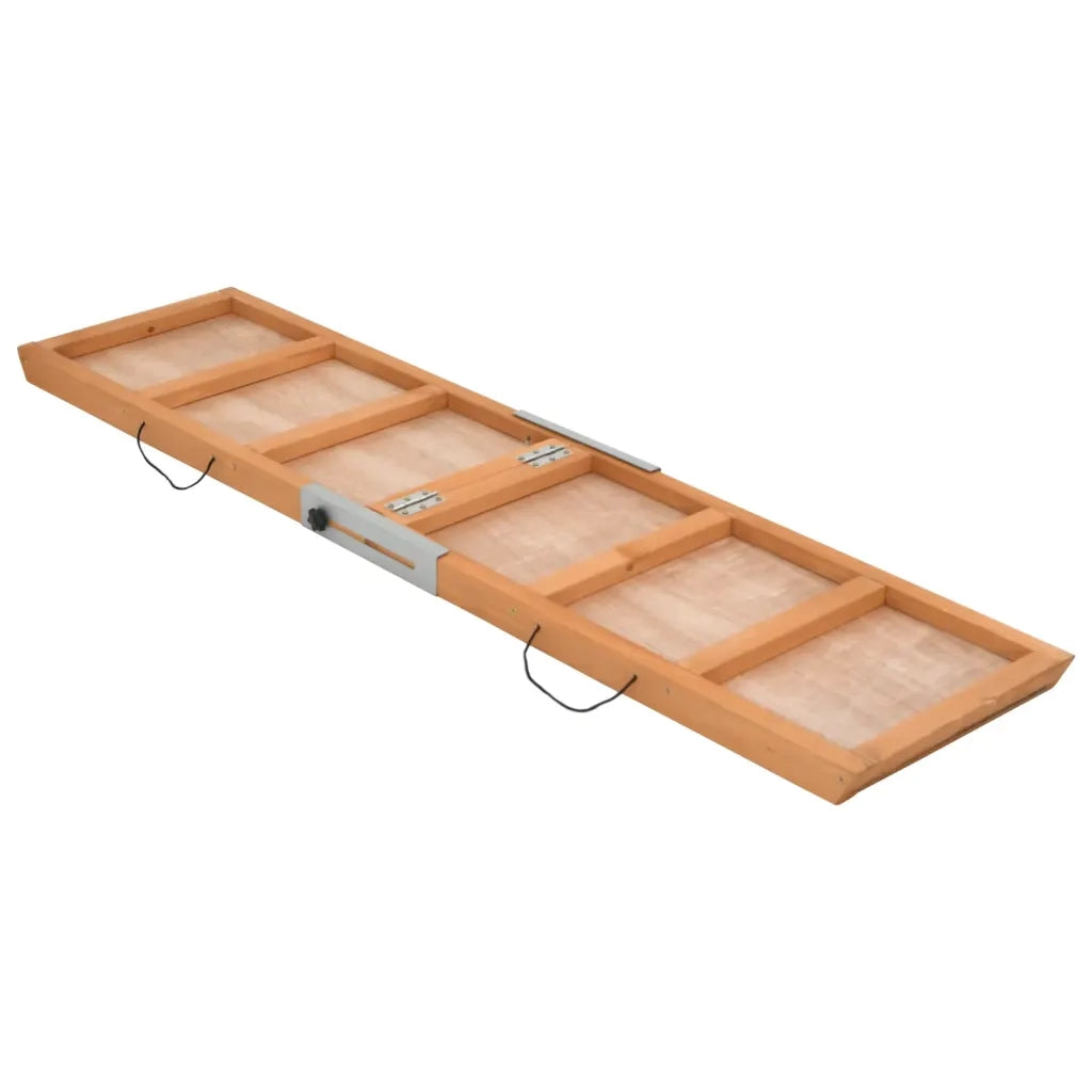 Rampa per Cani Grigia 120x30 cm in Legno Massello di Abete 172419