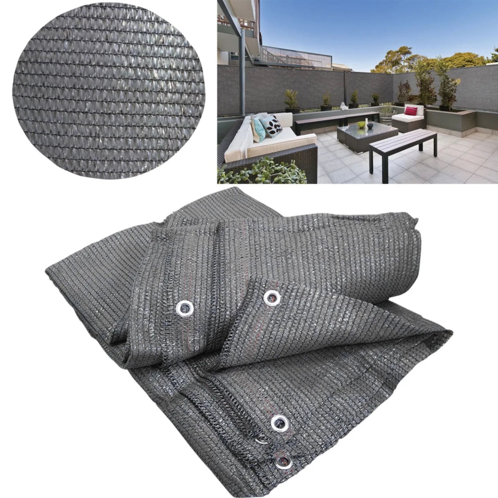 IDMarket - Rete ombreggiante 1x10m, telo rotolo per recinzione giardino 90g/m², grigio