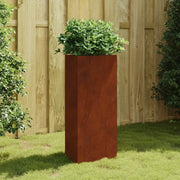 Fioriera da Giardino 40x34,5x75 cm in Acciaio Corten 824546