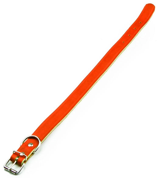 Utilia Pet COLLARE IN CUOIO DI BUFALO cm. 61x3,5 col. Arancione 6.00 pz