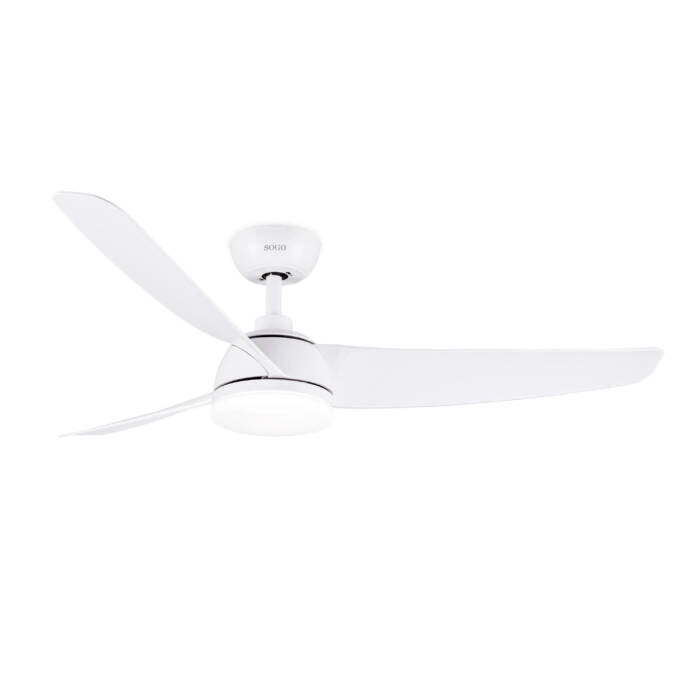Ventilatore da soffitto 132 cm con luce LED 24W regolabile, motore DC silenzioso 6 velocità e telecomando, per stanze fino a 30 mq - Sogo