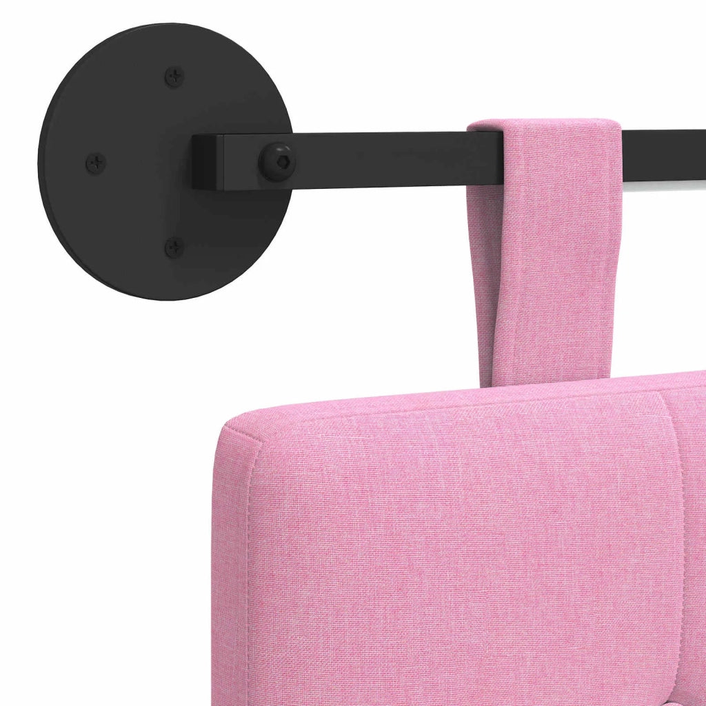 Testiera sospesa Con luce LED Rosa Tessuto 3424355