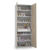 Angy, Armadio Multiuso 2 Ante un Cassetto Made in Italy, 72x195h cm Marrone Rovere