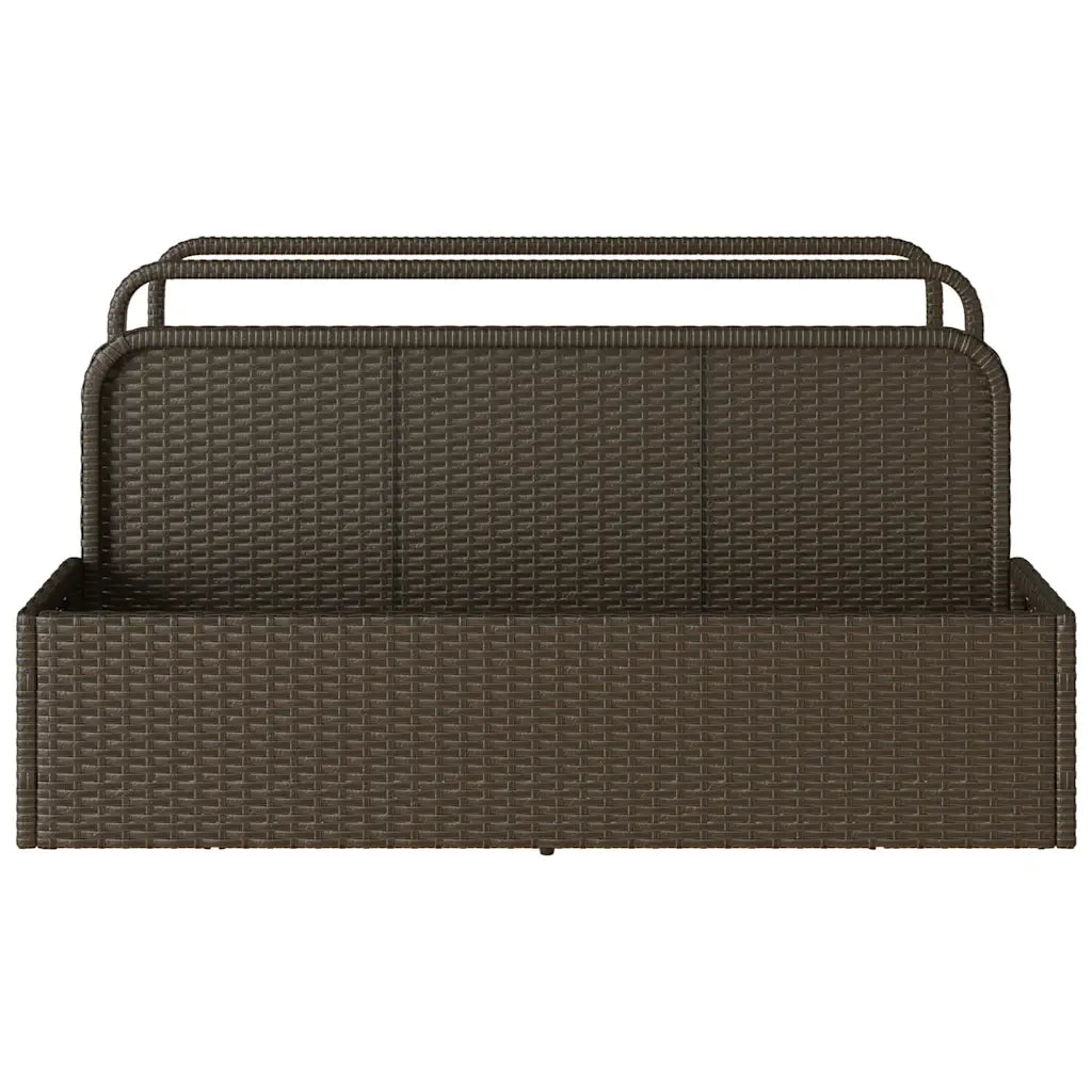 Galleggiante a Bordo Piscina Marrone 110x100x57 cm Polyrattan